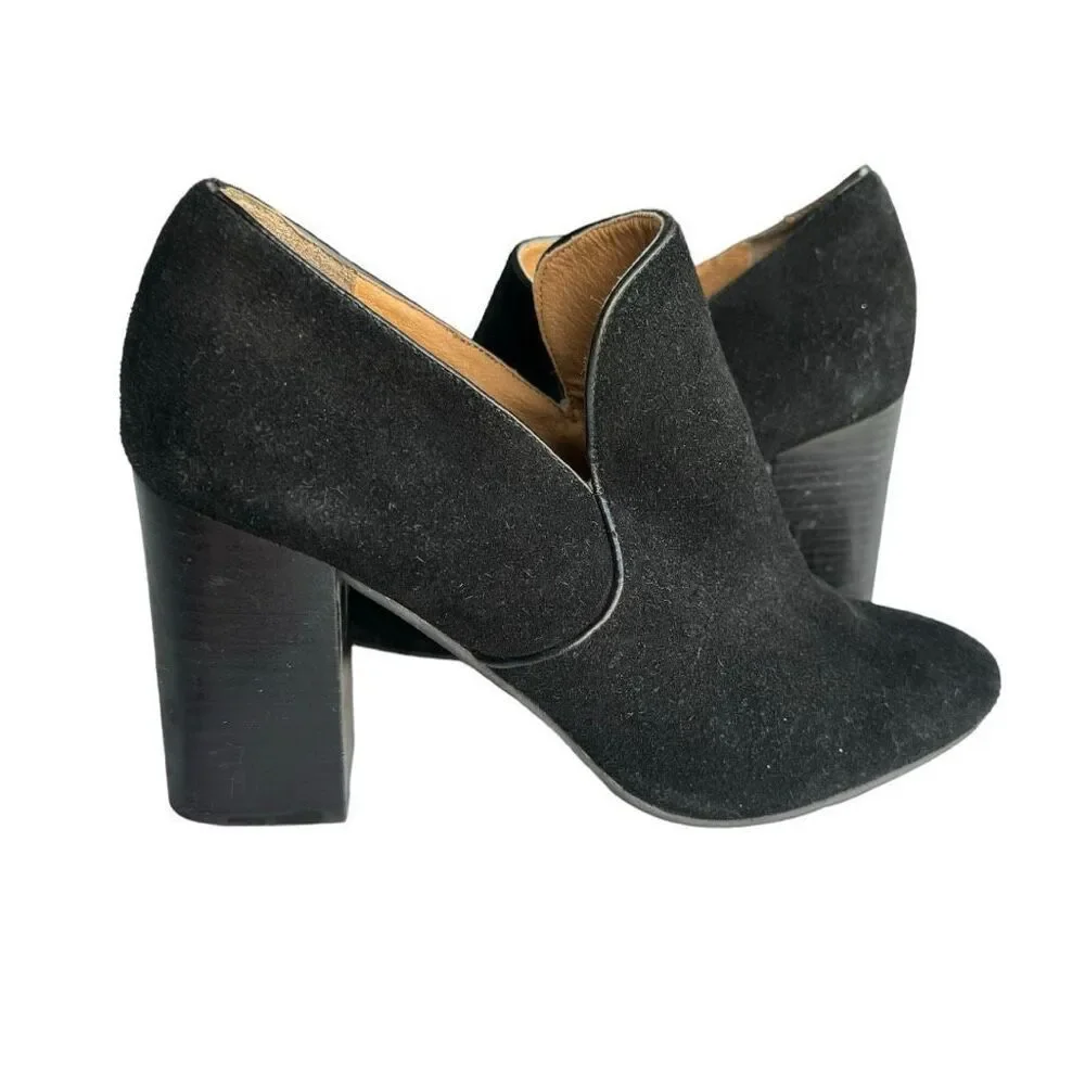 Lucky Brand Wyshing Black Suede Heels Size 7.5